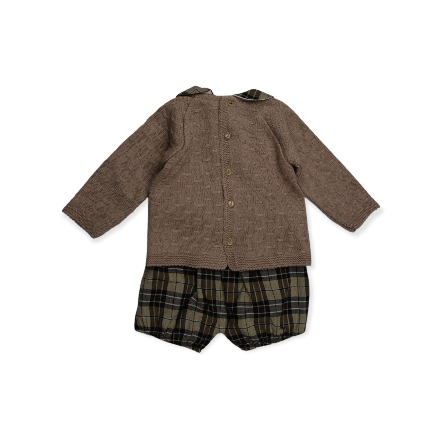 Conjunto de bebe de punto y tela