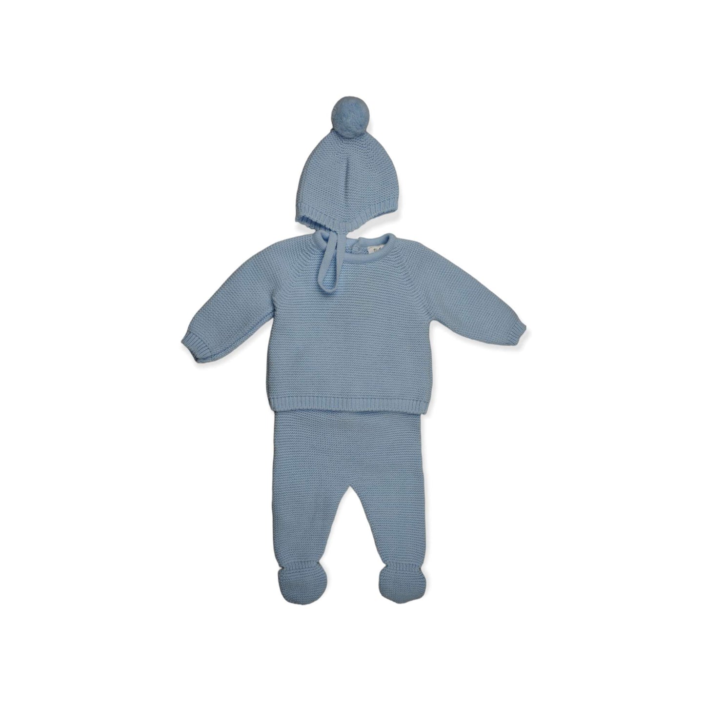 Conjunto de bebe para primera puesta color celeste